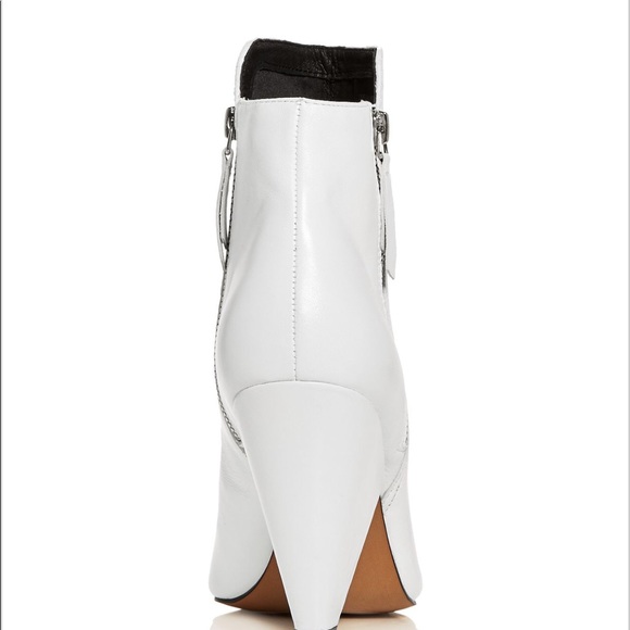 Kenneth Cole White Leather Booties 7 - Picture 3 of 8
